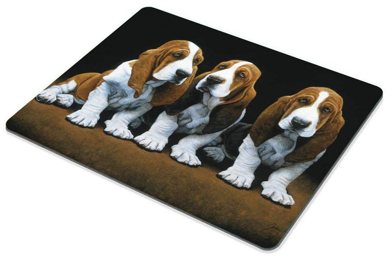 Smooffly Computer Mouse Pad Dogs,Basset Hound Large Mousepad Great Present Idea - Image 4